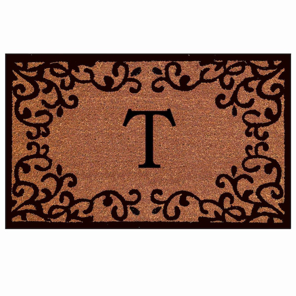 Calloway Mills Monogram Door Mat, Natural, Black, 24 in W x 36 in L 180022436T - main
